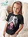 Tstars Ribcage Xray Candy Halloween Shirts for Kids Toddler Dabbing Skeleton Shirt 3T Black