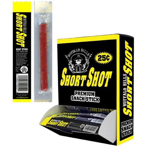 Buffalo Bills 3.5 Individually Wrapped Mild Short Shots (100 beef sticks per box) by Choo Choo R Snacks, Inc.