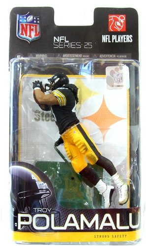 McFarlane Toys NFL Sports Picks Series 25 Action Figure Troy Polamalu (Pittsburgh Steelers) Black Jersey Variant
