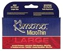 Kimono MicroThin Large Latex Condoms, Lubricated, 12-Count Boxes (Pack of 2)