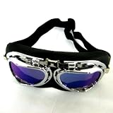 Motorcycle Scooter Mopeds Pilot Style Goggles , Tinted Lens