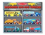 51Z1cB OHHL. SL160  Melissa & Doug Deluxe Wooden Big Rig Trucks Set