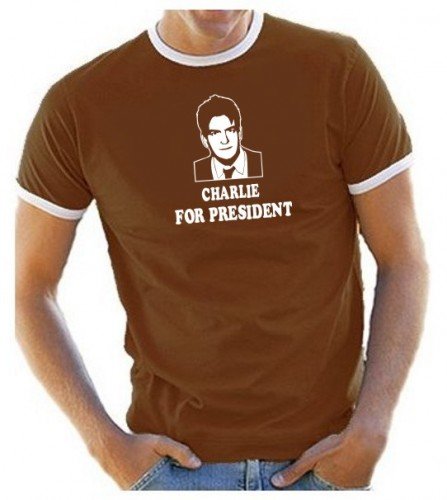 Coole-Fun-T-Shirts T-Shirt CHARLIE FOR PRESIDENT - Two and a half men - Mein cooler Onkel  Preisvergleich