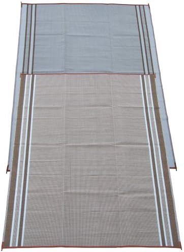 Fireside Patio Mats Mushroom Beige 9 ft. x 12 ft. Polypropylene Indoor/Outdoor Reversible Patio/RV Mat