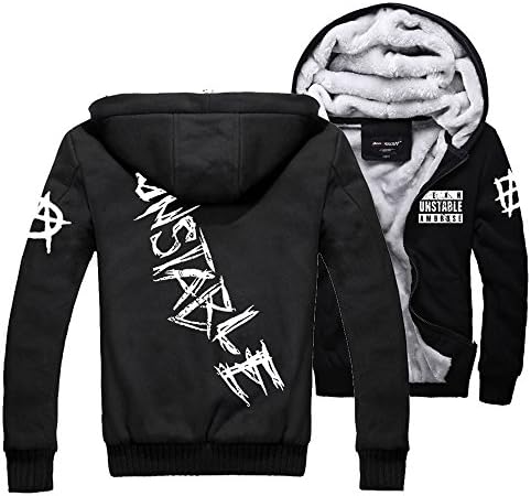 Dean Ambrose Zip Hoody Sweatshirt Unstable Thick Warm Jacket Unisex Coats (Large)