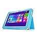 Fintie Toshiba Encore 2 WT10 Folio Case - Premium Leather Stand Cover with Stylus Holder For Toshiba Encore 2 WT10-A32 / A64 10.0-Inch Windows 8.1 Tablet - Blue