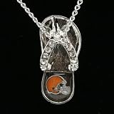 NFL Cleveland Browns Crystal Flip Flop Necklace