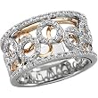 14K Two-Tone Gold Diamond Anniversary Band - 0.50 Ct.
