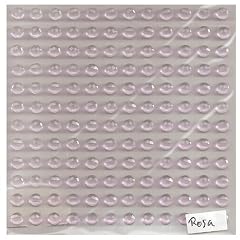 144 runde rosafarbene selbstklebende Glitzersteine ca. 4 mm