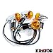 Krator Motorcycle 4 pcs Amber Bullet Turn Signals Lights Compatible with Suzuki Moped Cutlass FA50 FZ50