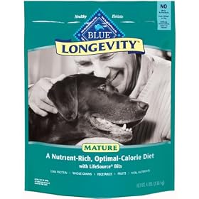 Blue Buffalo Longevity Dry Food for Mature Dogs, 9-Pound Bag