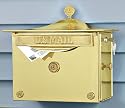 Brass Old-Style Mailbox - 14 1/8" x 7 3/16" x 13 13/16"