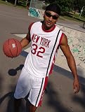 Sport-Set Basketball - Komplett-Set mit Trikot + Short (New York) weiss