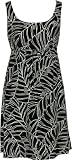 Empire Tie Front Short Tank - Entangled Paradise Empire Waist Scoop Square Neck Knee Length Hawaiian Aloha Pull-Over Dress - Regular and Plus Size