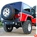 Rampage Products 76610 87-06 Jeep Wrangler Rear Recovery Bumper with Swing Away Tire Carrier