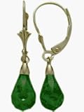 Emerald 10 Karat Yellow Gold Briolette Earrings