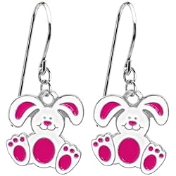 Handcrafted Pink Floppy Ear Bunny Earrings