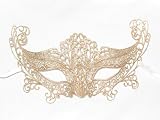 Gold Macrame Colombina Punta Burano Venetian Masquerade Mask