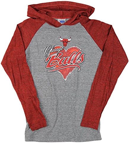 Women's NBA Heart Lightweight Hoodie (Chicago Bulls, Small)
