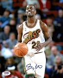 Gary Payton Autographed Seattle Sonics 8x10 Photo #6 PSA/DNA
