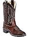 Old West Boys' Corona Calfskin Cowboy Boot Round Toe