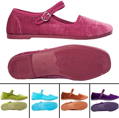 5 Pair Women's Velvet China Doll Mary Jane Ballerina Ballet Flats Shoes Dance