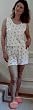 RocketWear Women's Just Ducky Print Tank and Boxer Shorts Cotton Knit Shortie Pajamas