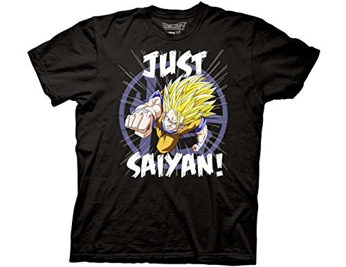Ripple Junction Dragon Ball Z Just Saiyan Adult T-Shirt XL Black Ripple Junction Dragon Ball Z Just Saiyan Adult T-Shirt XL Black