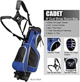 Cadet Lightweight Stand Bag by RJ Sports (Color=Black/Red)