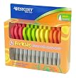Westcott 13141 5" Children's Scissors with Storage Rack - Assorted Colors (12-Pack)