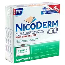 NicoDerm CQ Step 1 Opaque Patch, 21 mg, 2-Week Kit (14 patches)