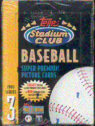 1993 Stadium Club Baseball Cards Unopened Hobby Box Series 3 (24 packs/box, 10 cards/pack)- Look for Randomly inserted 1st Day Production Cards (limited to 2000 each)