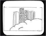 Decorated Mouse Pad with buildings, "black and white", cityscape, skyline, skyscrapers, Chicago, Illinois, architecture