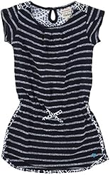 Toddler Slit  Elasticized   Waistline Cap Sleeves Short Sleeves Cotton  Dress With a Bow(s)