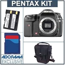 Pentax K20D Digital SLR Camera Kit, with 2 GB SD Memory Card, Spare DL-150 Type Lithium-Ion Rechargeable Battery, Slinger System Bag,