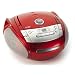 Lenco SCR-94 Tragbares CD-Radio mit Kassettenspieler (LC-Display, 2 Watt) rot