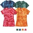 Tie-Dyed - Ladies" Crinkle Short Sleeve T-shirt - 600CR