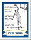 Golden State Warriors Colored Dunk Birthday Party Invitation