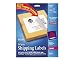 Avery® White Full-Sheet Shipping Labels for Laser Printers with  TrueBlock Technology, 8-1/2 inches x 11 inches, Pack of 25 (5265)