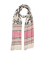 Cortefiel Fular Small Flower Scarf (Crudo)