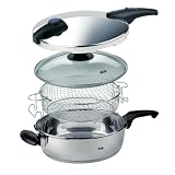 Fissler Blue Point 4-Quart Pressure Cooker Frying Pan 4-Piece Set by Fissler