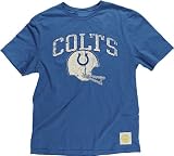Indianapolis Colts Button Hook Slimmer Fit Retro T Shirt By Reebok (S=34)