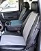 Exact Seat Covers, CH37 L1/L7, 2010-2012 Chevy Silverado and GMC Sierra Double Cab Complete Front and Rear Seat Set Custom Exact Fit Seat Covers, Leatherette Black with Gray Inserts