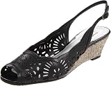 Trotters Womens Melanie Wedge Sandal,Black,8 N US Sandal