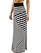 PattyBoutik Striped Geometric Full Length Maxi Skirt