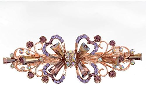 Bs1981 Elegant Muilt-colored Alloy Rhinestone Crystal Beads Gold Plated Butterfly Hairpins Hair Accessories