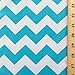 Big Chevron Poly Cotton Turquoise 60 Inch Fabric by The Yard (F.E.)