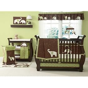 Green Elephant 4 Piece Baby Crib Bedding Set by Carters