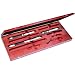 Starrett S824CZ Fixed Range Vernier Inside Micrometers Set, 6-12" Range, 0.001" Graduation, +/-0.0001" Accuracy (3 Piece Set)