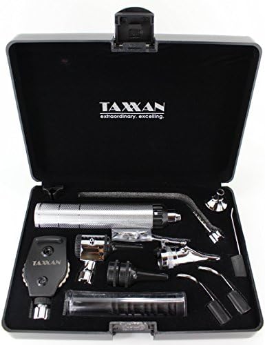 TAXXAN OTOSCOPE SET PRO ENT DIAGNOSTIC SET OTOSCOPE NASAL SPECULUM TONGUE DEPRESSOR DENTAL MIRRORS WITH EXTRAS